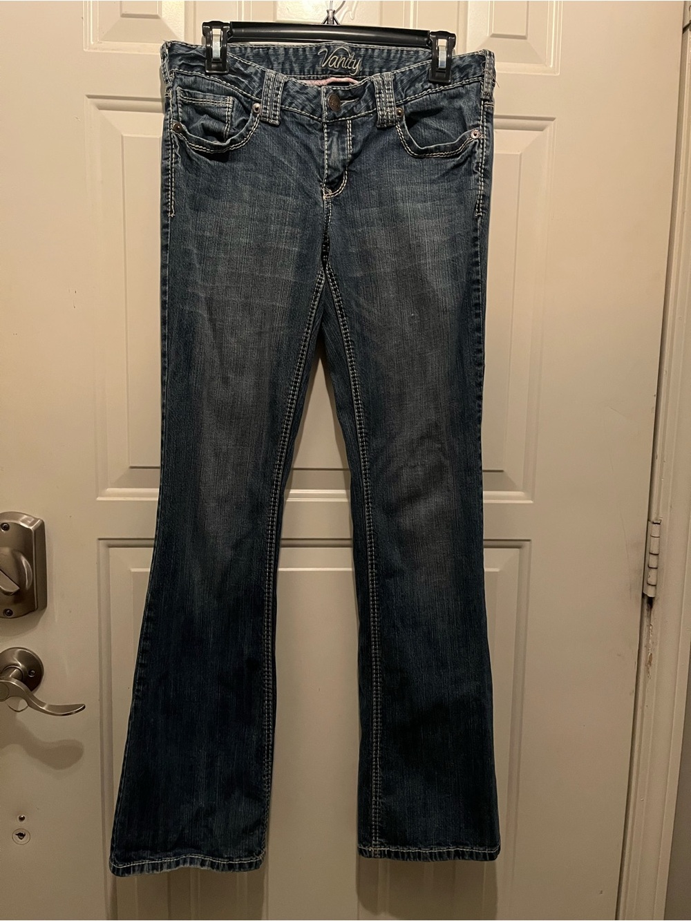 Vanity Low Rise Medium Blue Flared Jeans